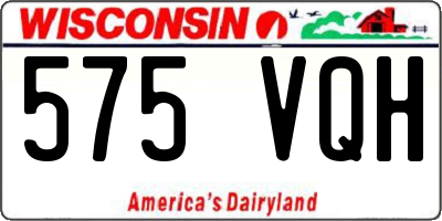 WI license plate 575VQH