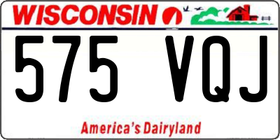 WI license plate 575VQJ