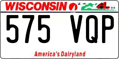 WI license plate 575VQP