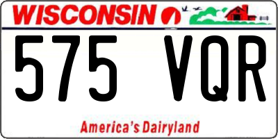 WI license plate 575VQR