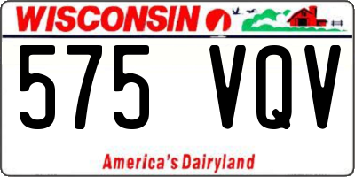 WI license plate 575VQV