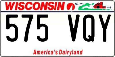 WI license plate 575VQY