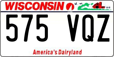 WI license plate 575VQZ