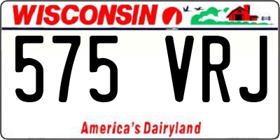 WI license plate 575VRJ