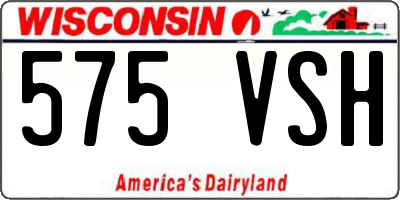WI license plate 575VSH
