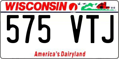 WI license plate 575VTJ
