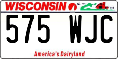 WI license plate 575WJC