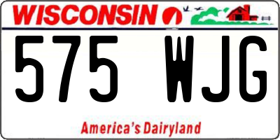 WI license plate 575WJG