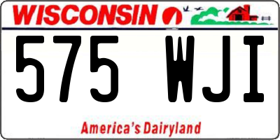 WI license plate 575WJI