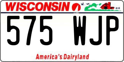 WI license plate 575WJP