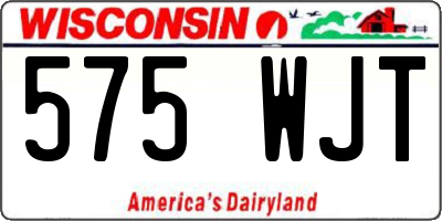 WI license plate 575WJT