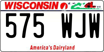 WI license plate 575WJW