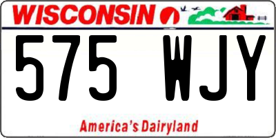 WI license plate 575WJY