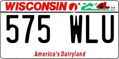 WI license plate 575WLU