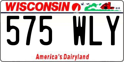 WI license plate 575WLY