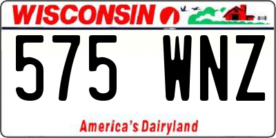 WI license plate 575WNZ