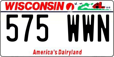 WI license plate 575WWN