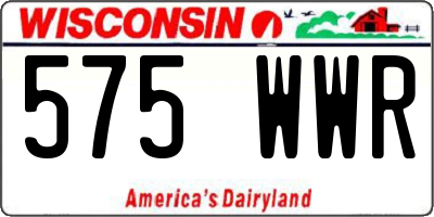 WI license plate 575WWR