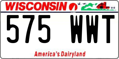 WI license plate 575WWT