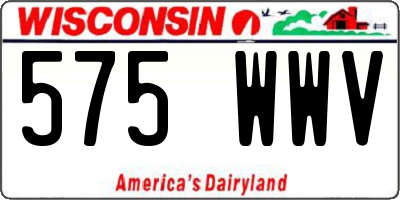 WI license plate 575WWV