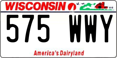 WI license plate 575WWY