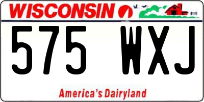 WI license plate 575WXJ