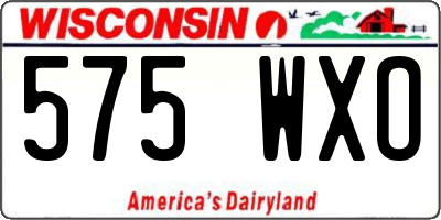 WI license plate 575WXO