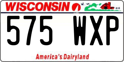 WI license plate 575WXP