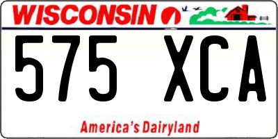 WI license plate 575XCA