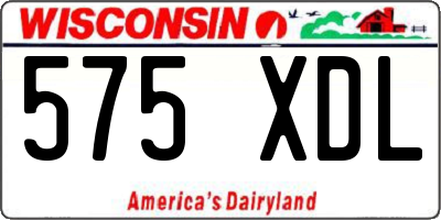 WI license plate 575XDL