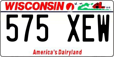WI license plate 575XEW
