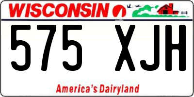 WI license plate 575XJH