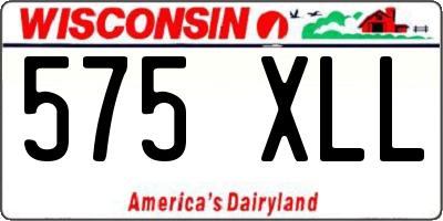 WI license plate 575XLL