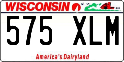 WI license plate 575XLM