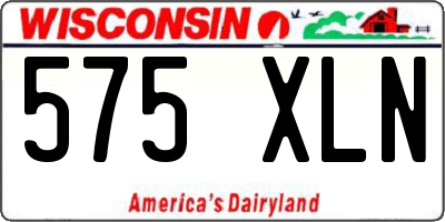 WI license plate 575XLN