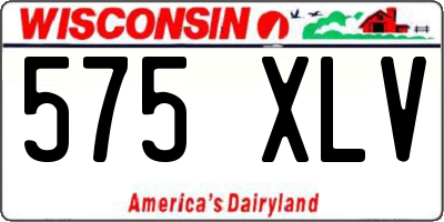 WI license plate 575XLV