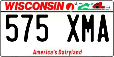WI license plate 575XMA