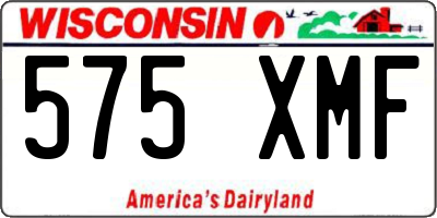 WI license plate 575XMF