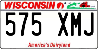 WI license plate 575XMJ
