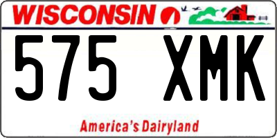 WI license plate 575XMK