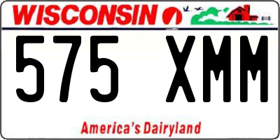 WI license plate 575XMM