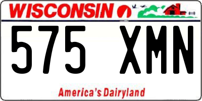 WI license plate 575XMN