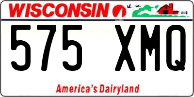 WI license plate 575XMQ