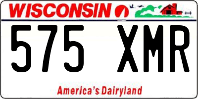 WI license plate 575XMR