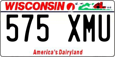WI license plate 575XMU