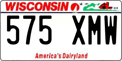 WI license plate 575XMW