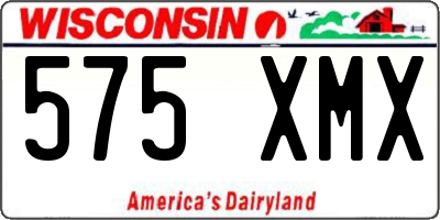 WI license plate 575XMX