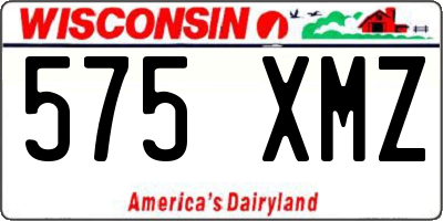 WI license plate 575XMZ