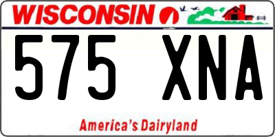 WI license plate 575XNA