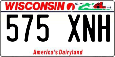 WI license plate 575XNH